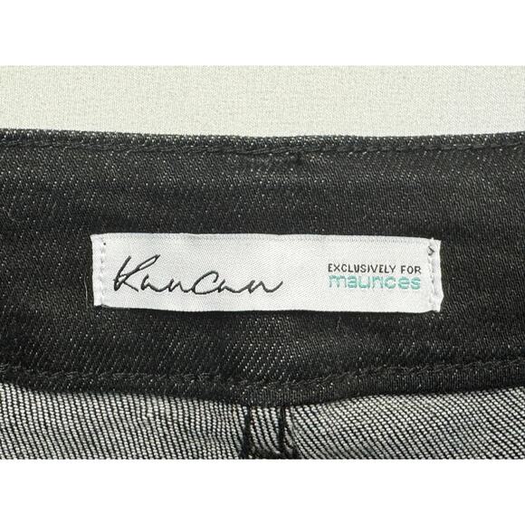 Kancan Women's Frayed Hem Bootcut Black Stretch Denim Jeans - Size 20 (40x31) - Picture 4 of 5